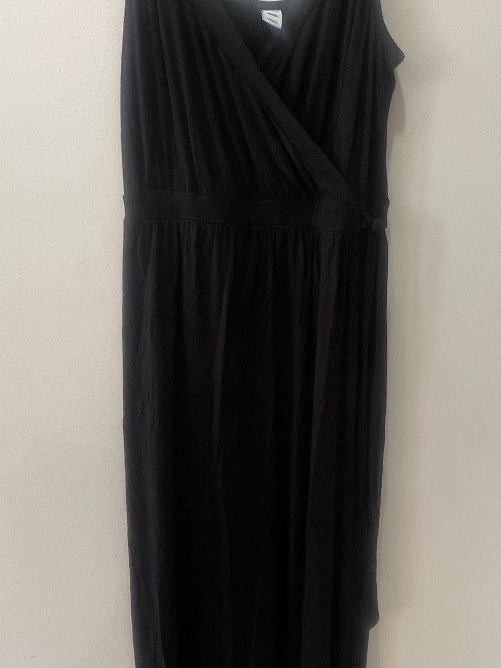 Old Navy Black Sleeveless Wrap-Style Maxi Dress